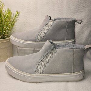 TOMS WOMENS BRYCE CASUAL SLIP ON GRAY SUEDE SNEAKERS SHOES BOOTIES SIZE 9